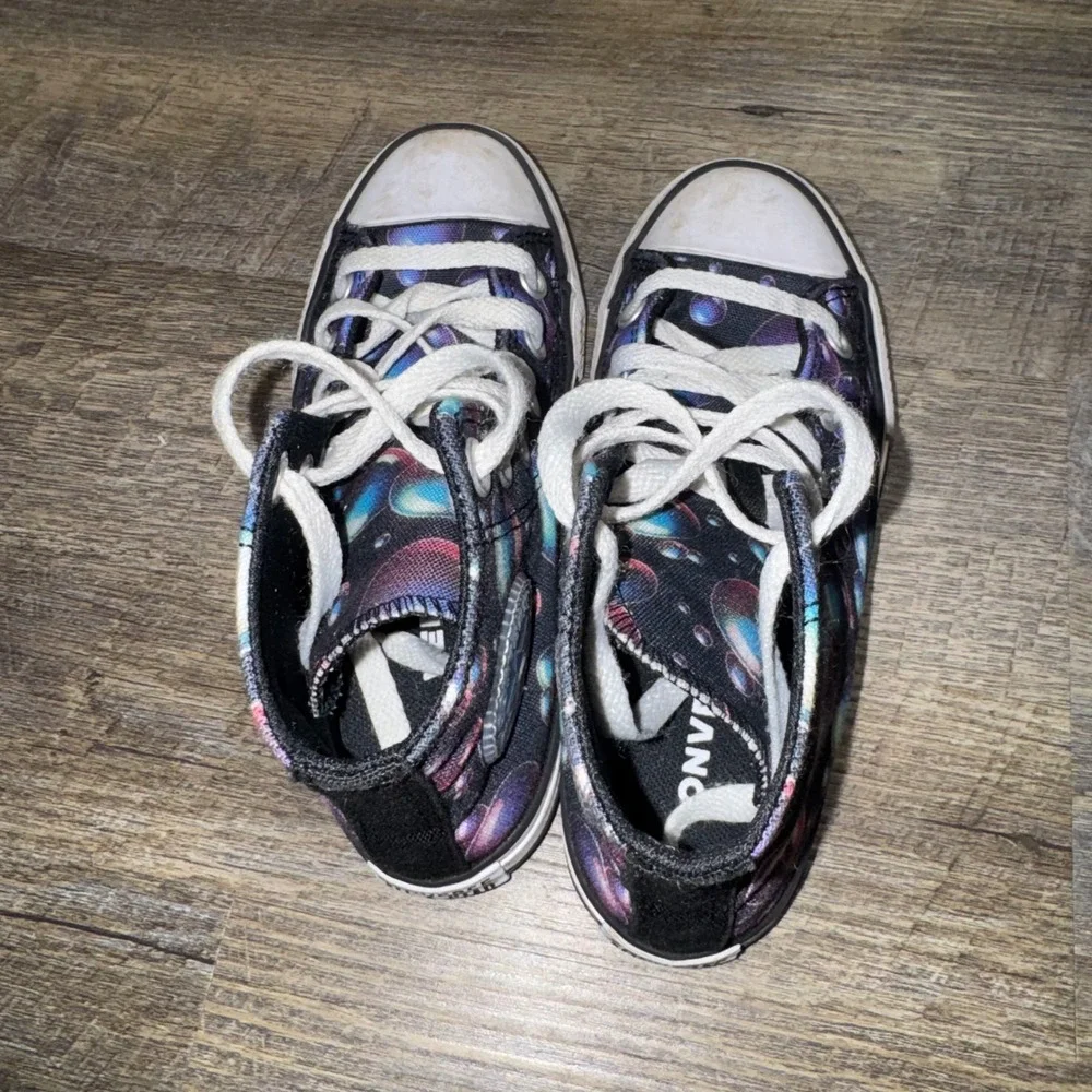 Converse Chuck Taylor All Star Bubble Print High Top Kids Youth 13 Black Multi